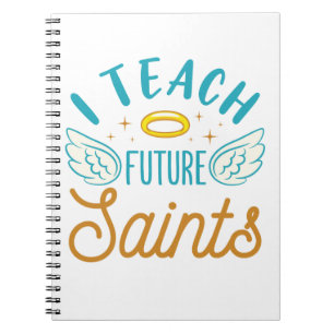 Caderno Espiral Ensino Futuro Santo Professor católico