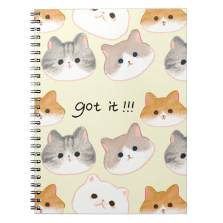 Caderno Espiral "Entendi! Notebook Adorable Cat Faces 🐾