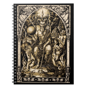 Caderno espiral Enthroned satã