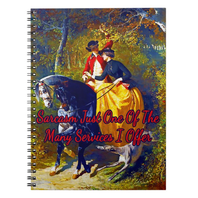 Caderno Espiral Entrada na floresta de Alfred De Dreux (Frente)