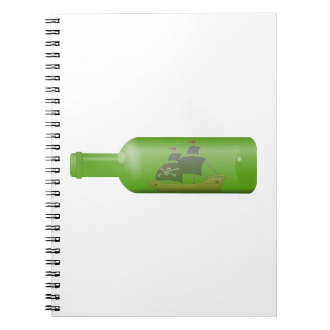 Caderno Espiral Entregar numa garrafa (Frente)