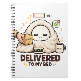 Caderno Espiral Entregue à Minha Cama – Engraçado e Preguiçoso