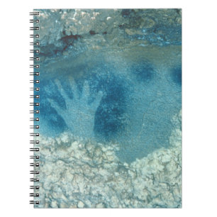 Caderno Espiral Entregue o estêncil, da seção superior do manch