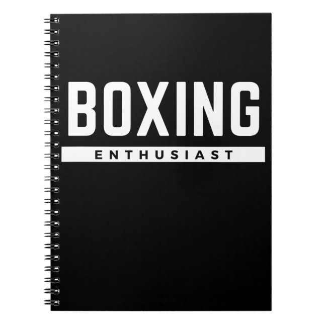 Caderno Espiral Entusiasta de Boxing (Frente)