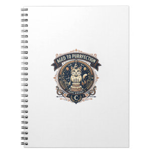 Caderno Espiral Envelhecido Até a Perfeição do Gato Idade de Anive