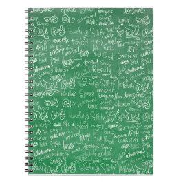 Caderno Espiral Epic Chalkboard Moods Engraçado Ditos Escolares