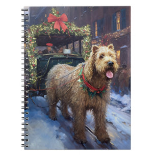 Caderno Espiral Época Festiva de Natal do Wheaten Terrier