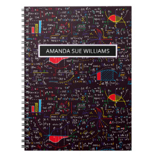 Caderno Espiral Equação Matemática / Física - Seu Nome /Monograma