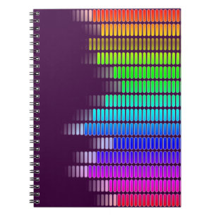Caderno Espiral equalizador arco-íris