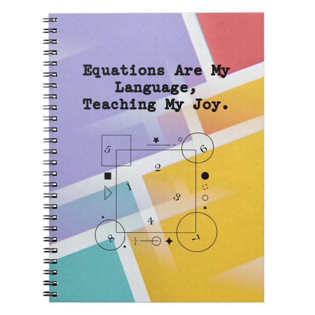 Caderno Espiral Equations My Language | Teaching My Joy Math (Frente)