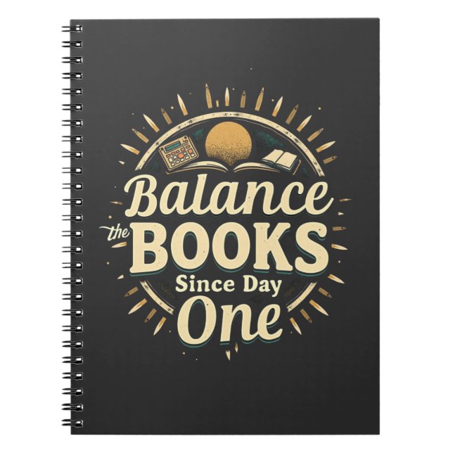 Caderno Espiral Equilibre os livros desde o primeiro dia (Frente)