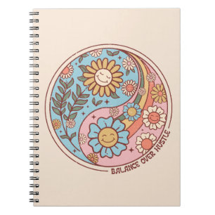Caderno Espiral Equilíbrio sobre Hustle - Boho