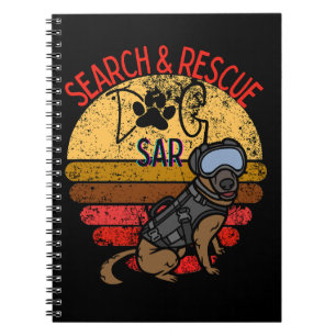 Caderno Espiral Equipe de Cães Profissionais SAR K-9