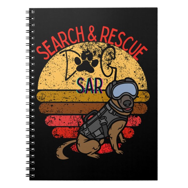 Caderno Espiral Equipe de Cães Profissionais SAR K-9 (Frente)