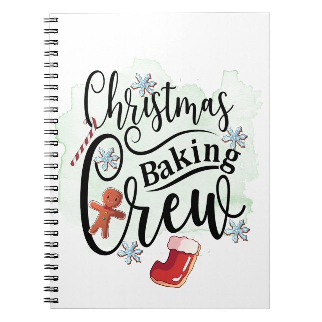 Caderno Espiral Equipe de Confeitaria de Natal (Frente)