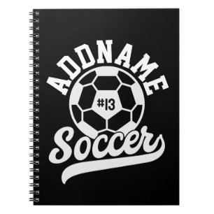 Caderno Espiral Equipe de futebol Personalizada do ADD NAME do jog