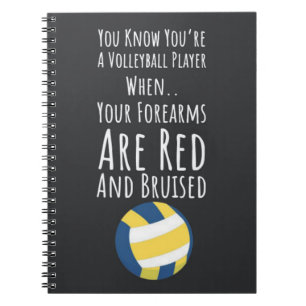 Caderno Espiral Equipe de Voleibol Oferece Jogador Esportivo Espor