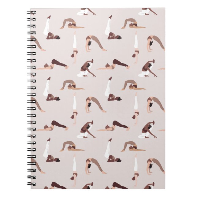 Caderno Espiral Equipe desportiva de instrutores da Yoga (Frente)