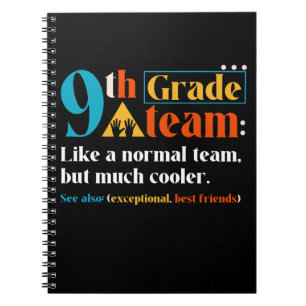 Caderno Espiral Equipe Do 9º ano como uma equipe normal, mas muito