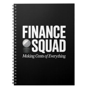 Caderno Espiral Equipe Financeira Citação Divertida Humor de Escri