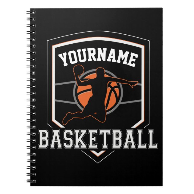 Caderno Espiral Equipe Personalizada de Jogador de Basquete (Frente)