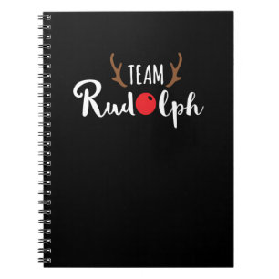 Caderno Espiral Equipe Rudolph Christmas Motif