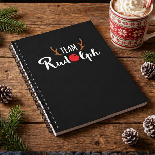 Caderno Espiral Equipe Rudolph Christmas Motif