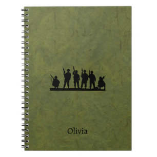 Caderno Espiral Equipe Tática Militar - Silhueta do Exército