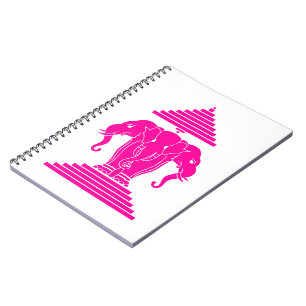 Caderno Espiral Erawan Rosa Três Elefante De Cabeça Lao / Bandeira