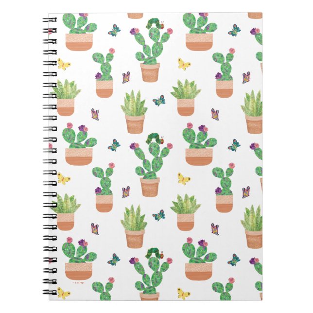 Caderno Espiral Eric Carle | Lagarta, Cactus e Borboleta Pa (Frente)