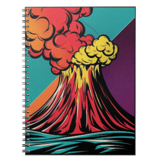 Caderno Espiral Erupção em cor