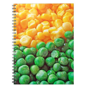 Caderno Espiral Ervilhas e milho doce