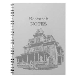 Caderno Espiral Esboço assombrado da casa