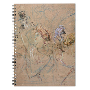 Caderno Espiral Esboço de Henri de Toulouse-Lautrec   para 'no Ma