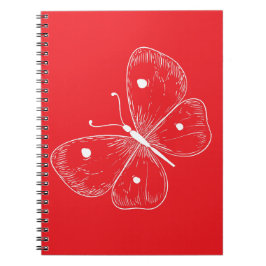 Caderno Espiral Esboço Delicado Borboleta