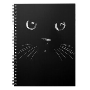 Caderno Espiral Esboço do gato preto