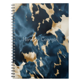 Caderno Espiral Esbranquiçado Dourado azul-ocidental