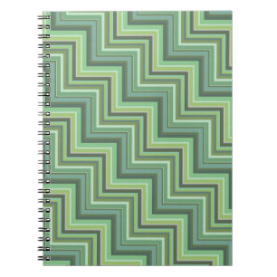Caderno Espiral Escada verde-oliva