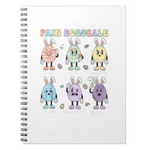 Caderno Espiral Escala de Dor de Ovos Fofos Enfermeira Triagem Ava