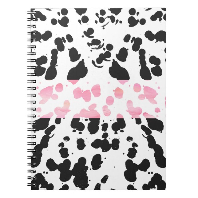 Caderno Espiral Escala Moderna de Cores de Água e Tinta Preta (Frente)
