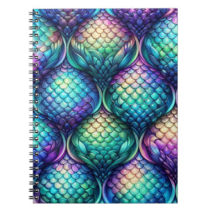 Caderno Espiral Escalas aquáticas coloridas/iridescentes