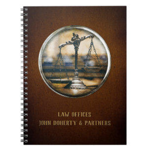 Caderno Espiral Escalas Personalizáveis de Justiça Lawyer Bro