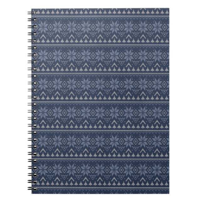 Caderno Espiral Escandinavo, tricô (Frente)