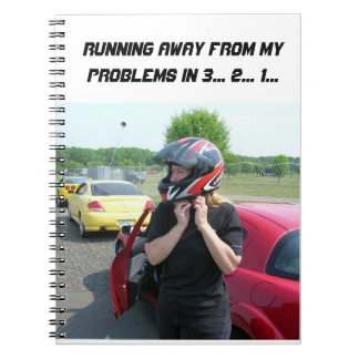 CADERNO ESPIRAL ESCAPANDO DOS MEUS PROBLEMAS EM 3... 2... 1..