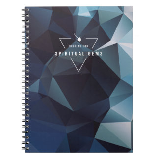 Caderno Espiral Escavar para as gemas espirituais (azuis escuro)