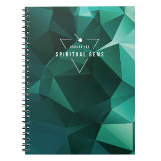 Caderno Espiral Escavar para gemas espirituais (esmeralda)
