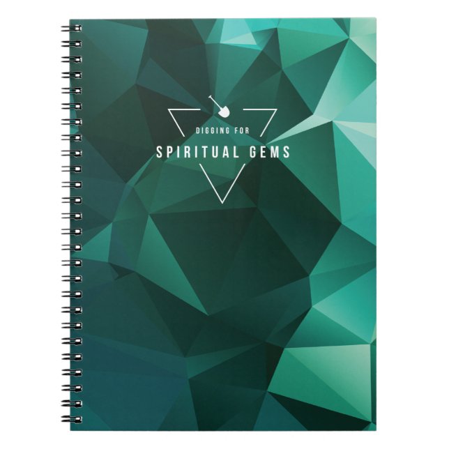 Caderno Espiral Escavar para gemas espirituais (esmeralda) (Frente)