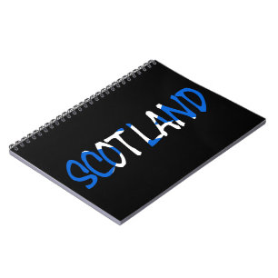 Caderno Espiral Escócia sobreposta à Scottish Flag nbcnt
