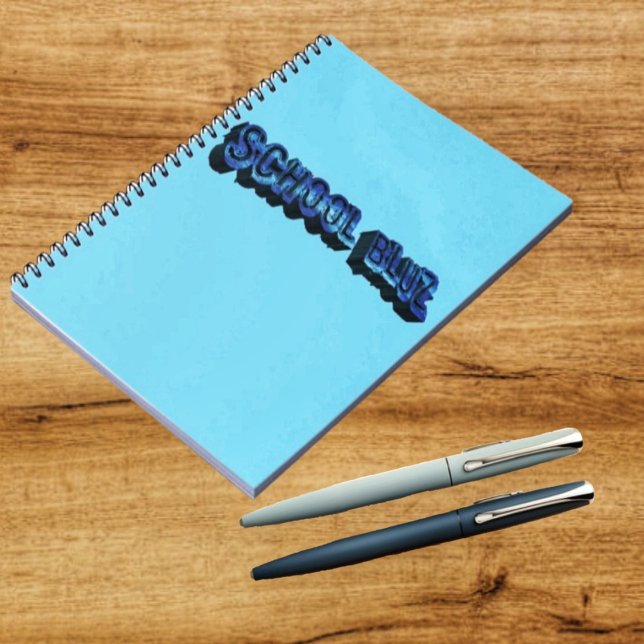 Caderno Espiral Escola Bluz-3DII (This customized notebook, is a cool change, from the regular-looking, spiral notebooks!)