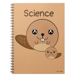 Caderno Espiral Escola de castor personalizado e bonito de Kawaii